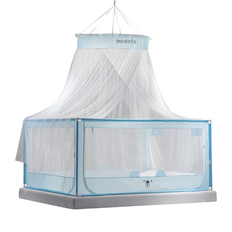 Medoga Luxury Umbrella Kids Cribs Easy Up Dome Ceiling Hanging Bed Canopy Cover Double Bed Net