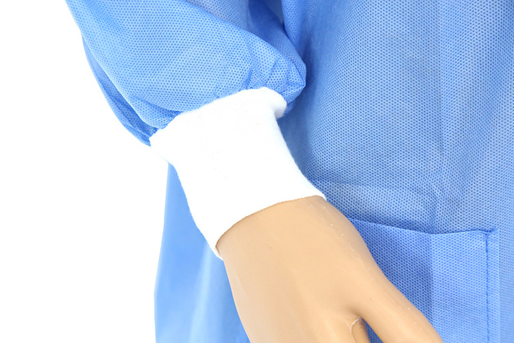 Disposable SMS Lab Coat/ Visitor Clothes/ Lab Gown with Short Collar non-woven