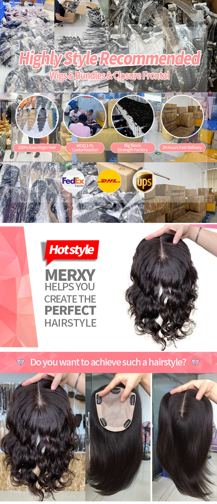 Fast Shipping Wholesale 100% Real Virgin Brazilian Human Hair Topper virgin human hair toupee