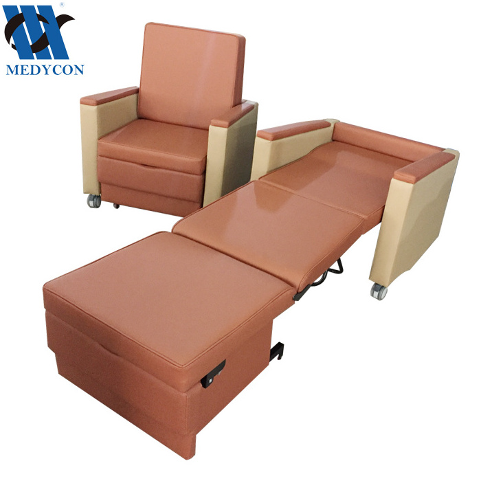 BDEC109 Luxurious patient Attendant bed Medical accompany sofa folding lazy chair