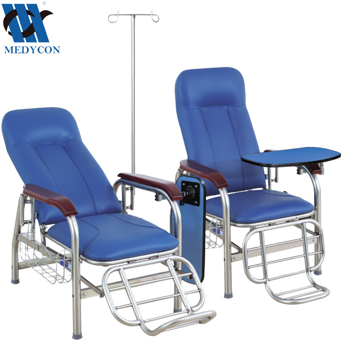 BDEC105  Three angles adjustable blood used infusion chair  stainless steel Transfusion Hospital Chair