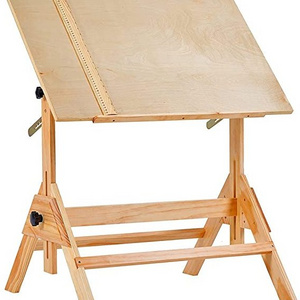 MEEDEN Solid Wood Drafting Table Artist Drawing Desk Writing Desk Studio Desk Art Craft Table with Adjustable Height