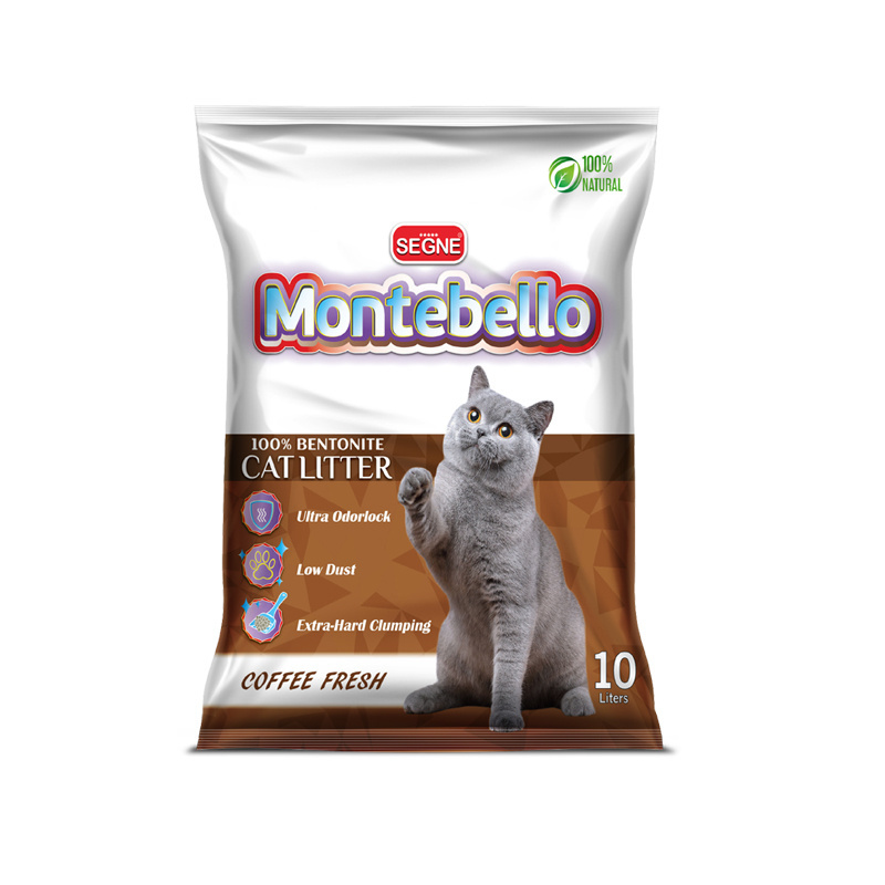 Meek Clumping Bentonite Clay Cat Litter Sand Strong Water Absorption Cat Litter Bentonite With Activated Carbon