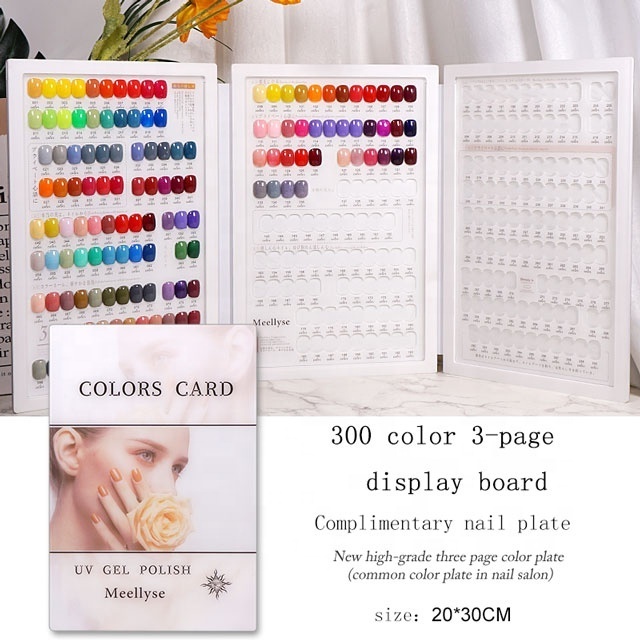 Hot Selling New Durable W Nail Tools Acrylic Color Board Display Style Sample Book with Gel Nail Polish Glue