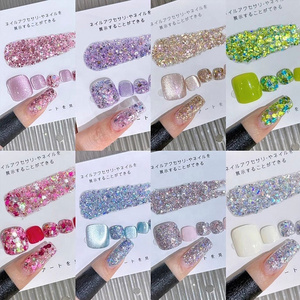 ExplosionFlash Broken Diamond 2023 New Popular Color Summer Glitter Colorful Sequins Glitter Nail Polish Glue