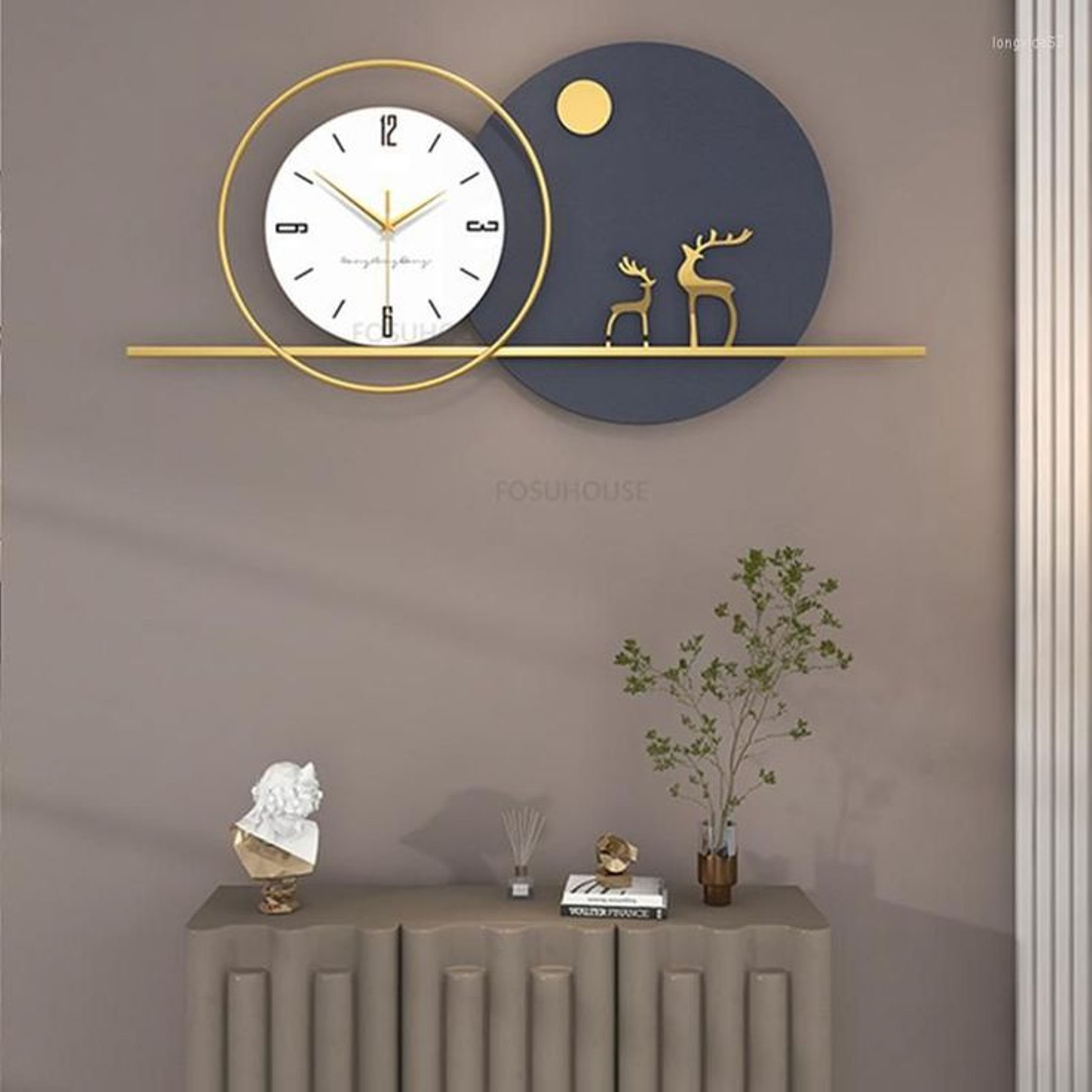 Modern Design Customized 3D Luxury Large Metal Watch Wall Clocks for Home Living Room Decorations Wall Art Decor