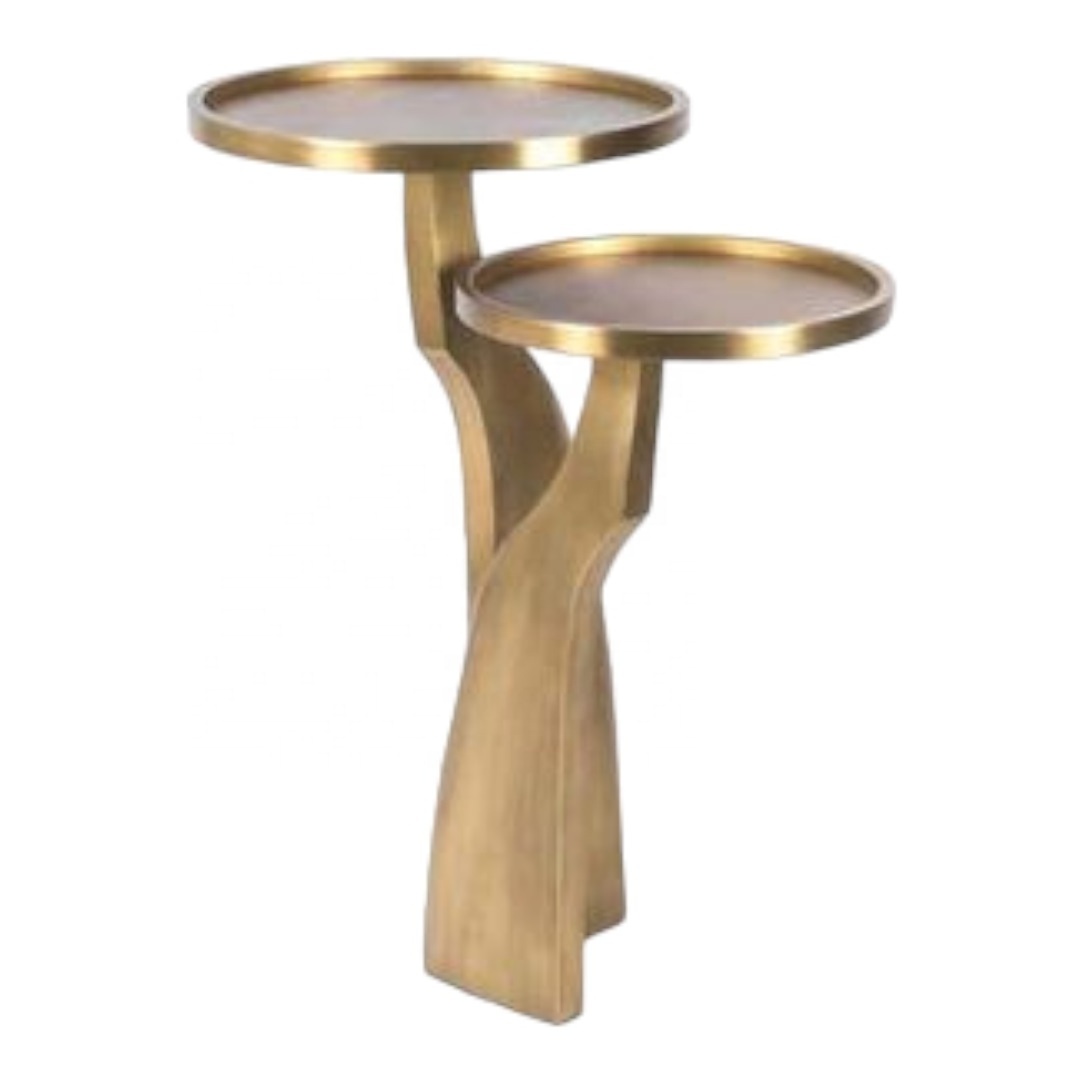 New Arrival Chital Metal Hand Cast Rustic Side Table with Two Round Top Latest Designed Coffee Table