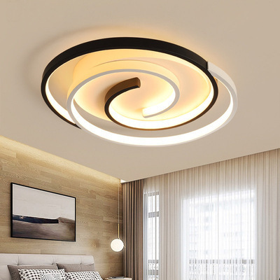 MEEROSEE Morden Roof Lamp Living Room Ceiling Lamps Modern Chandelier Modern Spiral Minimalist Led Chandelier Lights MD87171