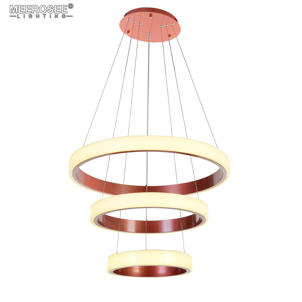 Meerosee Dome Light Front Ceiling Lamps Reading Lamps Inter Decorative Nordic Style Led Ring Pendant Chandelier Lighting MD86348