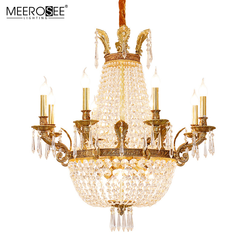 MEEROSEE Metal Chandeliers Hanging Lighting Home Decor Nordic Ceiling Lighting For Living Room Rattan Light Pendants TD-1154