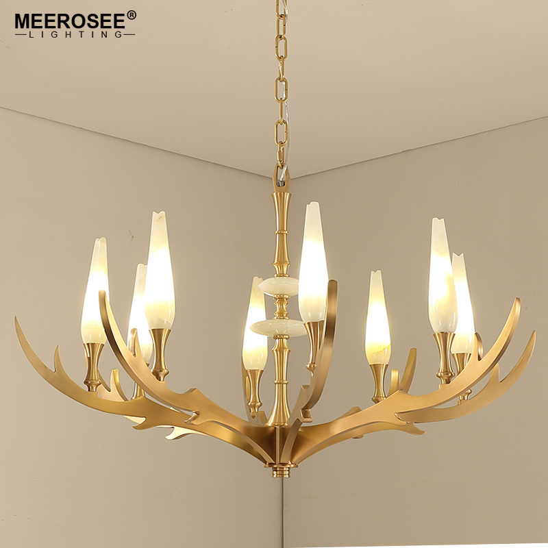 Meerosee Round Led Ceiling Lamps Modern Design For Bedroom Chandelier For Restaurant Decoration Mid Century Pendant Light MD8553