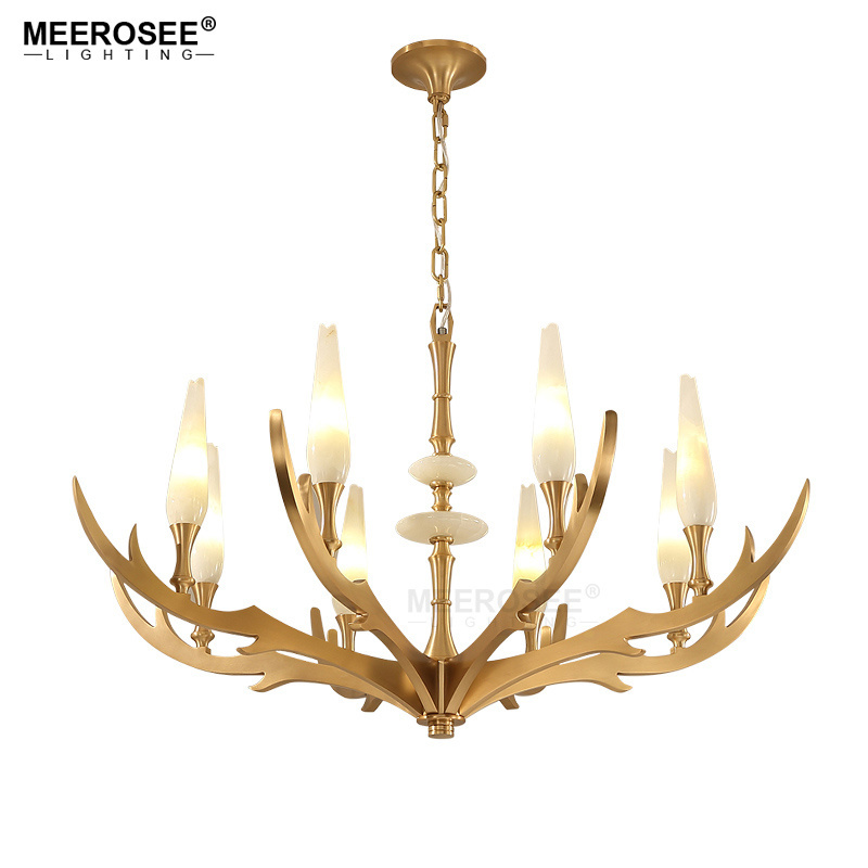 Meerosee Round Led Ceiling Lamps Modern Design For Bedroom Chandelier For Restaurant Decoration Mid Century Pendant Light MD8553