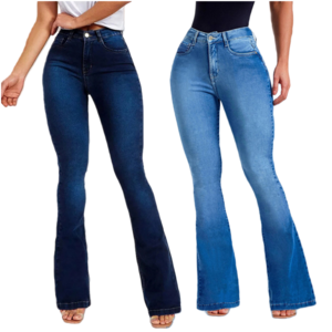 Wholesale New Fashion Plus size jeans Button Denim Casual Pants high waist Flared trousers women's jeans