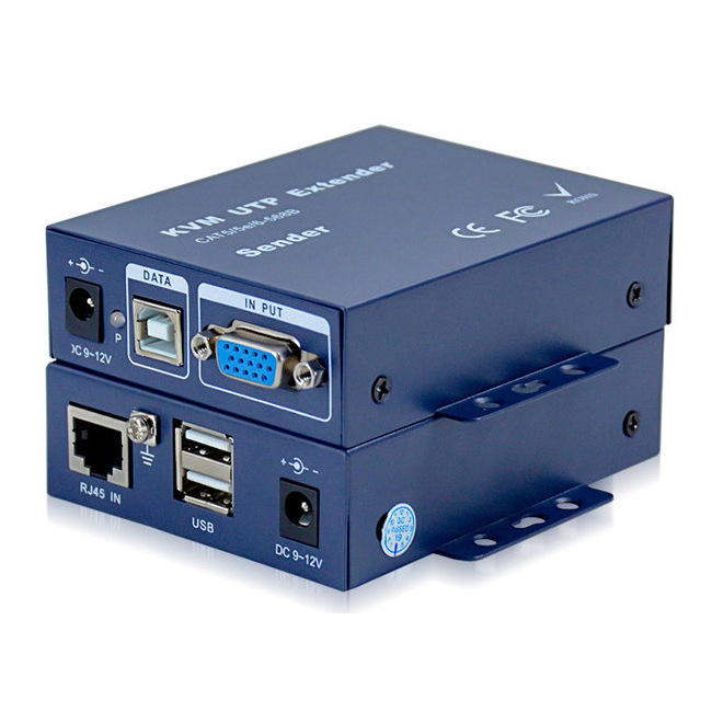 USB VGA KVM Console Extender over CAT6 UTP 300ft