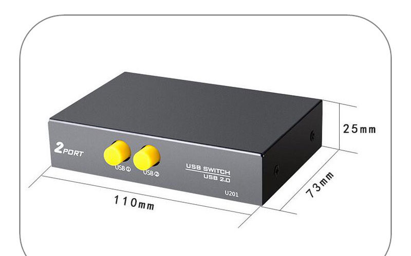 USB Switch 2 Port Scanner Printer Share Switcher Selector Box Hub