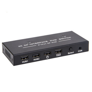 2 Port DP Switcher KVM Switch 2 in 1 out Sharing a Keyboard and Mouse Display