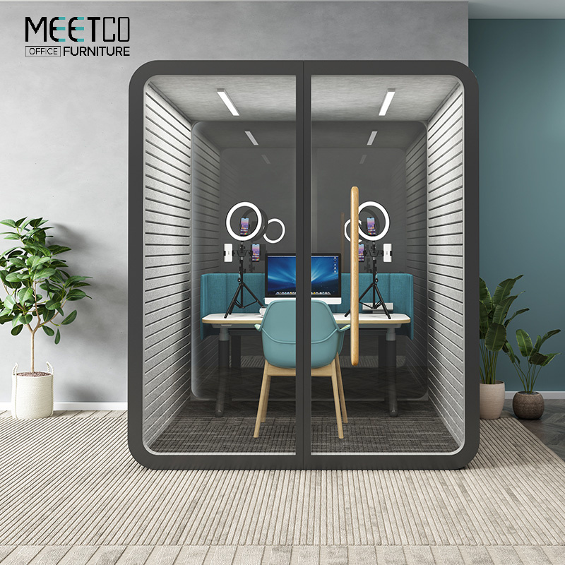 Meetco Eco-friendly Fast Assemble Telephone Office Pod Soundproof Office Phone Booth Meeting Office Pods