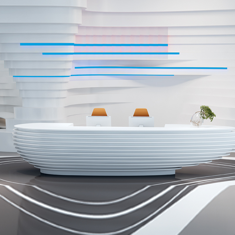 Hotel Reception Front Desk Counter Modern White Reception Desk Beauty Salon For Home Bar or Hospital