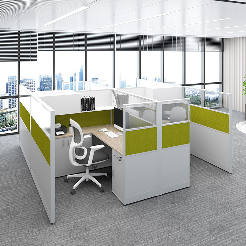 Meetco High Back Private Office Workstation Modular Partition Call Center Soundproof Cubicles Office Workstations