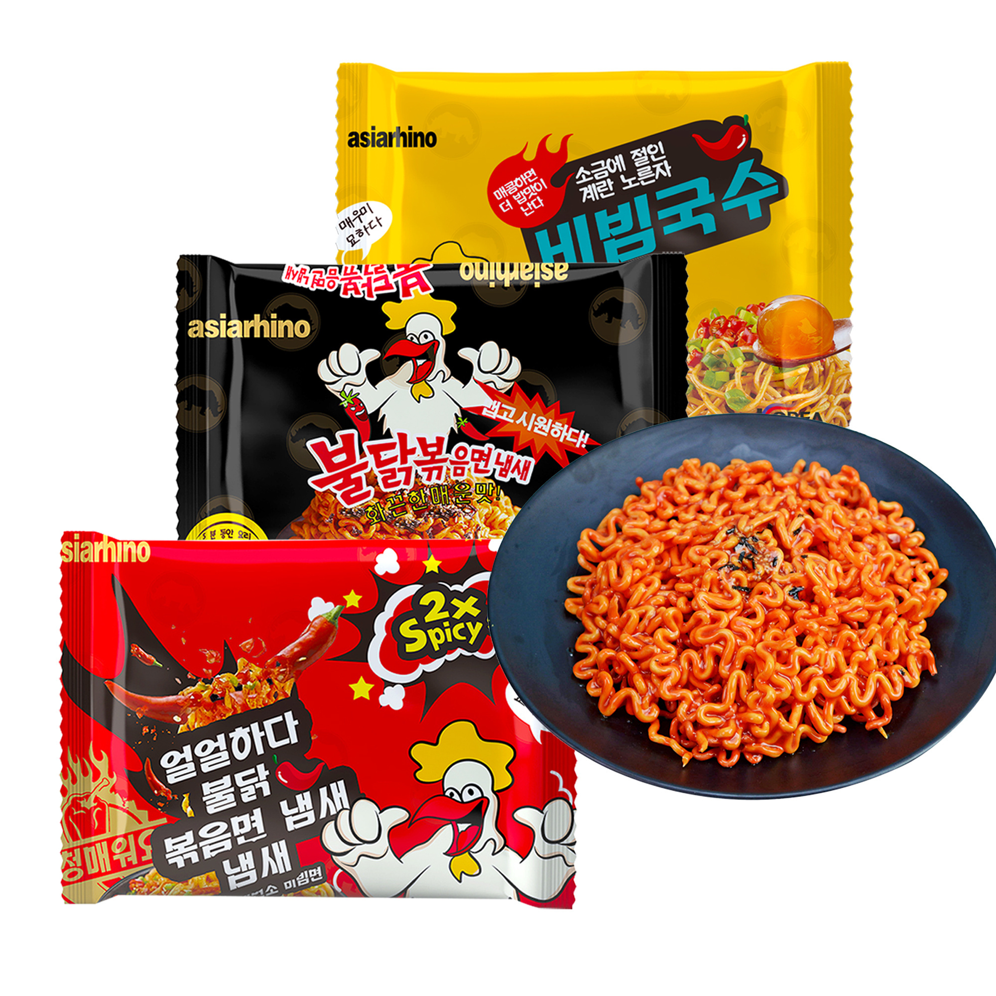 Hot Chicken Ramen Buldak Fire Spicy Flavour Noodle Korean Noodle Taiwan Instant Noodle with Scallion Oil Sachet