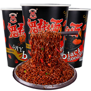 Chinese Wheat Flour Noodle Manufacturer Private Label Stir Fried Spicy Roasted Fresh Ramen Cup Instant Noodles