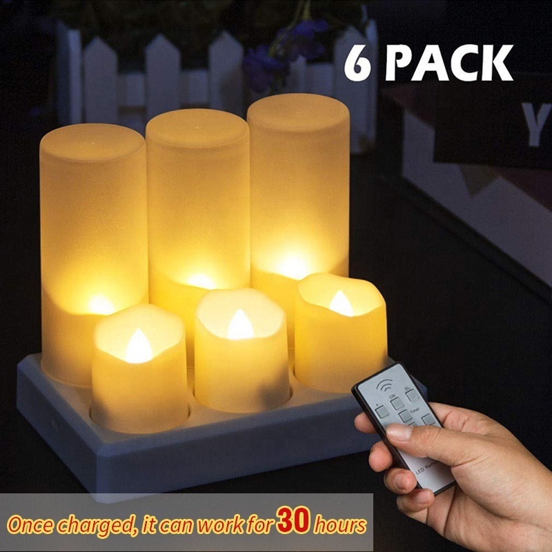 LED rechargeable candle light warm light Christmas birthday candle wedding road guide Halloween tea light remote control candle