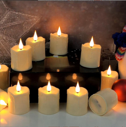 new design and hot sale rechargeable led tea candle light with remote control and timer for Pumpkins Theme Party Christmas Decor