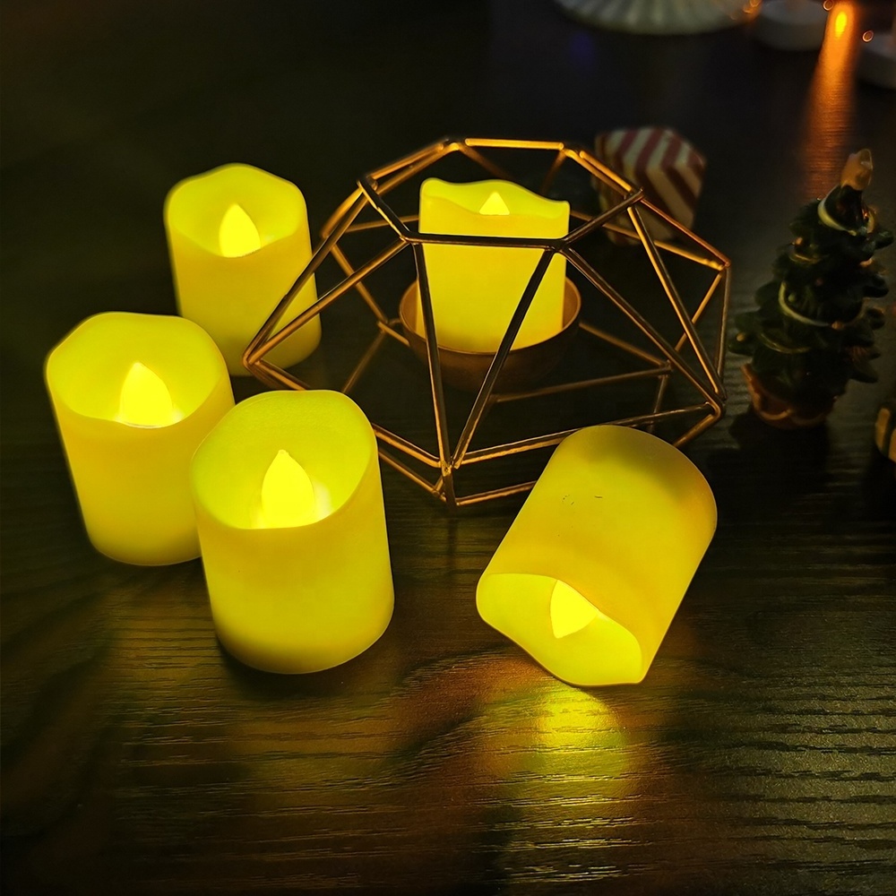 Tea Lights Flameless Battery Operated Candles LED Flickering Votive Candle Lasting 200 Hours, Realistic and Bright Light Candle