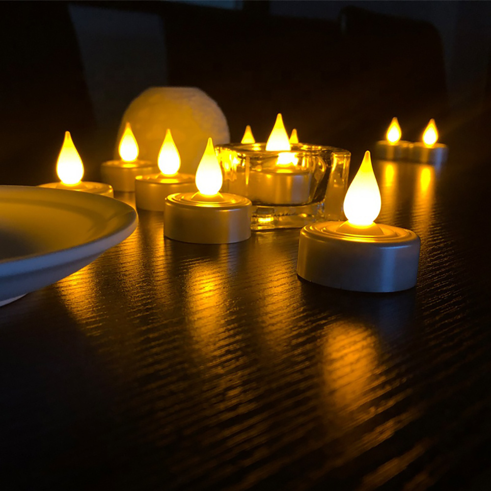 LED electronic candle simulation flashing tea light Christmas birthday decoration tea wax wedding road lead night light