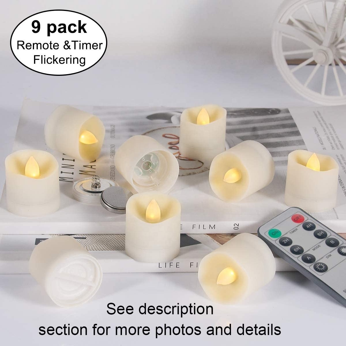 LED Tea Light flameless Candles with Remote Control,Long Lasting Battery Operated Candles for Home Decor, Festival Celebration