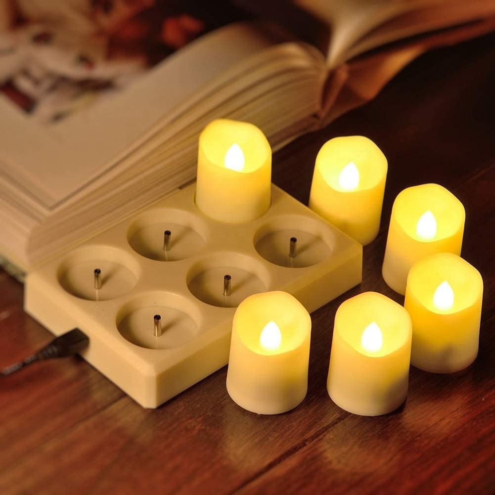 Private label mini tealight candles palm wax 20 hours burning white wedding tea light candles, Non-scented Rechargeable candles