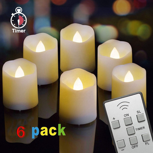 Flameless Votive Candles with Remote,Flickering Rechargeable LED Tealight Candles with Warm White Light, Realistic Candles