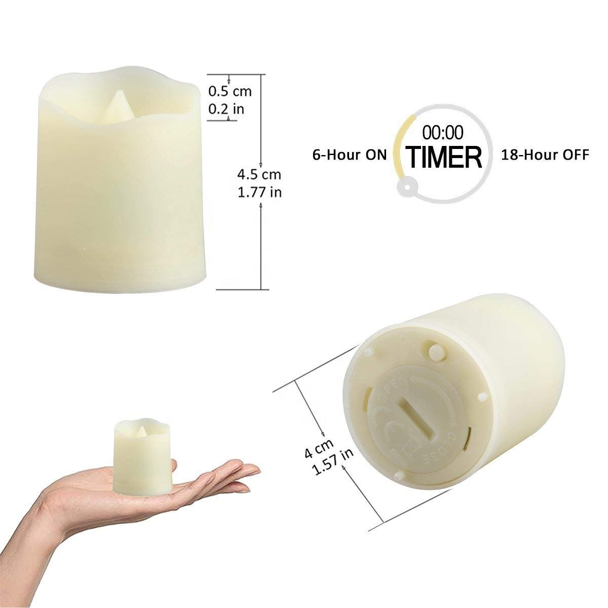 Flameless Votive Candles with Remote,Flickering Rechargeable LED Tealight Candles with Warm White Light, Realistic Candles