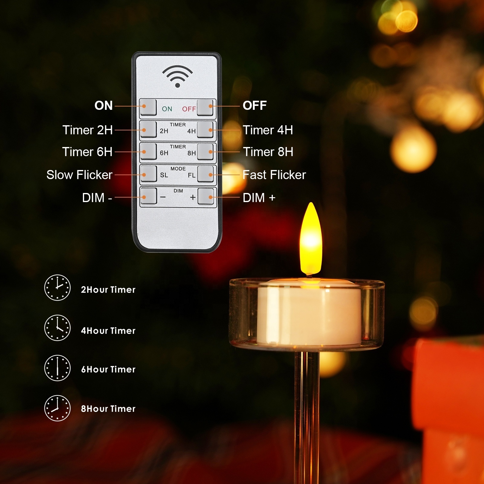 new rechargeable realistic flameless candles 3d real flame tea light home decoration set of 12 led tea light with remote control