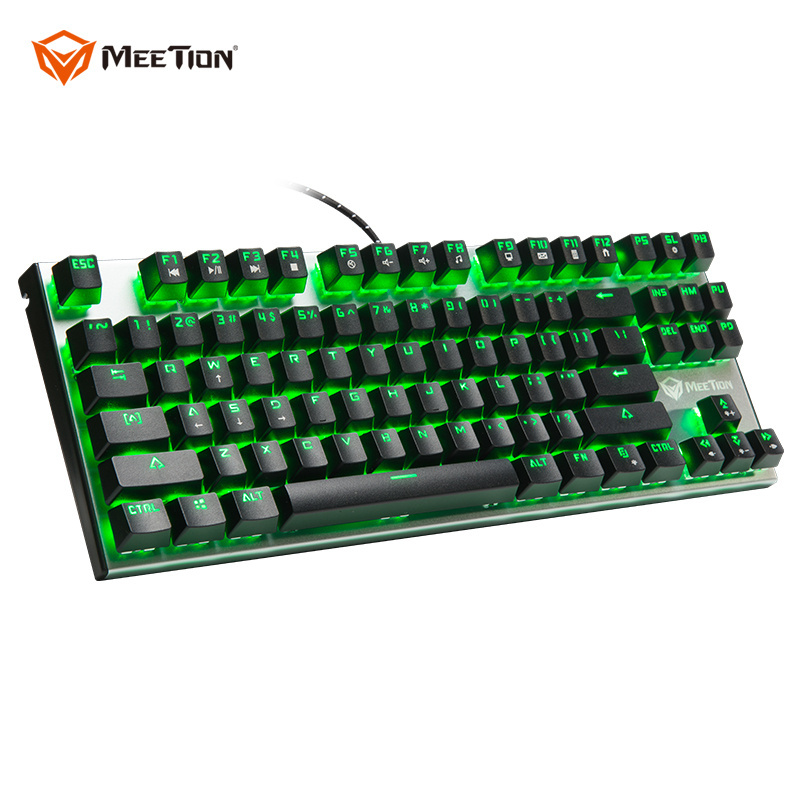 Wholesales Shenzhen Meetion RGB OUTEMU Blue Switch 87 Keys Arabic laser Mechanical Gaming Keyboard