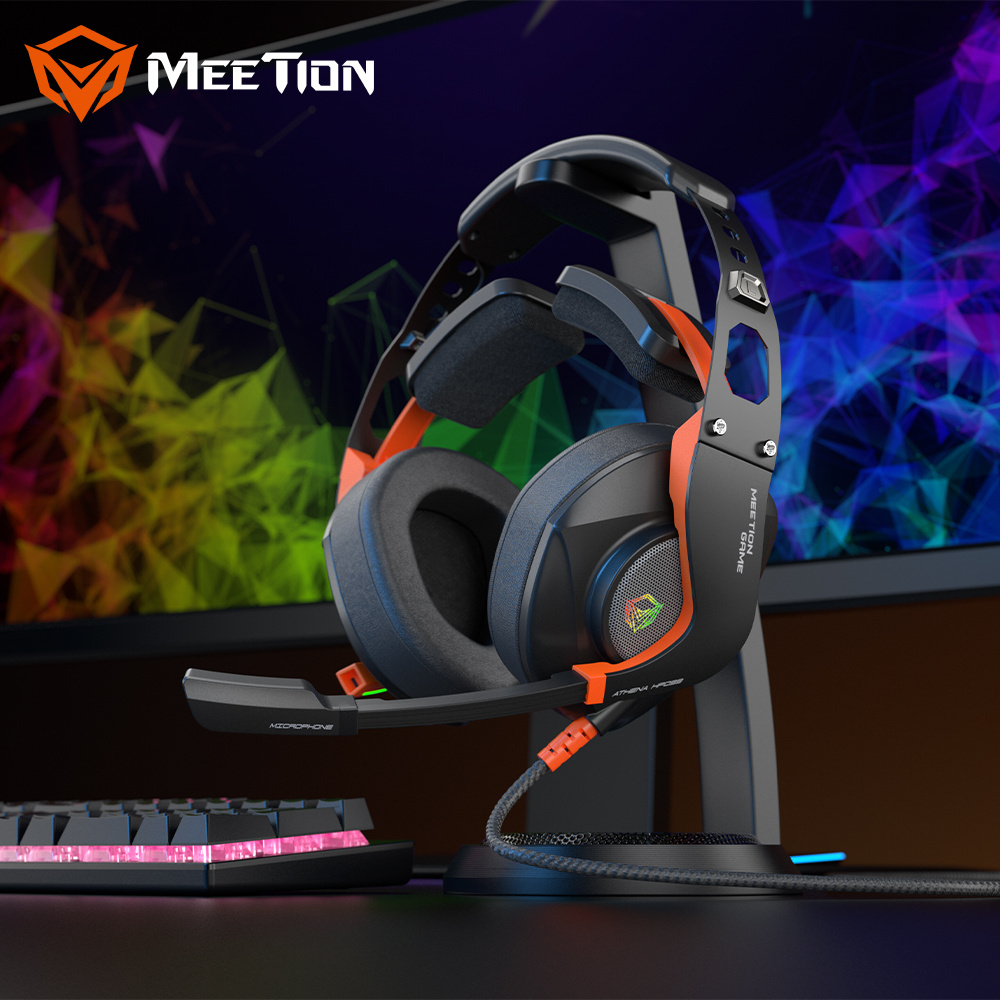 MEETION MT-HP099 LED light Gamer Headset Gamer USB Headphone RGB Gaming Headset Headphones For PC