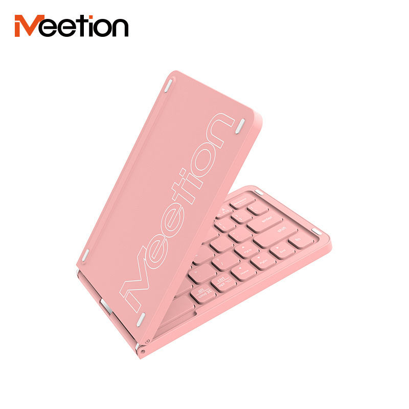 Meetion BTK001 keyboard holder foldable compact scissor switch silent for tablet mobile phone smart tv folding keyboard