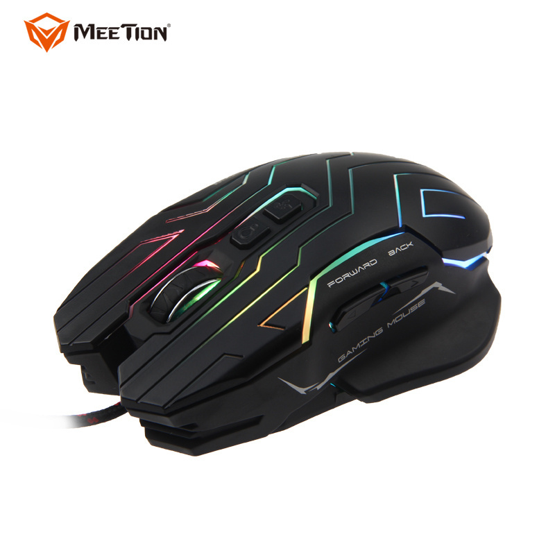 MEETION GM22 Funny Computer Laser Software 6D Gamin Gamming Gaming Mouse PC DPI Gamig Japan Waterproof USB Optical Wired 1.8m