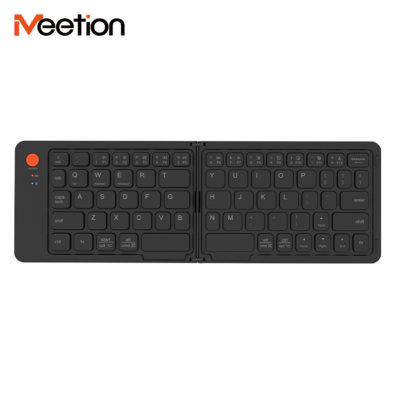 Meetion BTK001 Wireless Bluetooth Ultra Thin 60% Keys Foldable Keyboard Laptop Color Box RF Notebook Computer Laptop Membrane