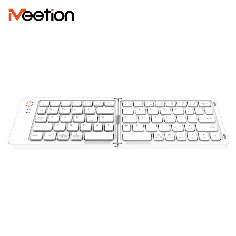 Meetion BTK001 waterproof folding keyboards lightweight magnetic induction portable foldable flexible keyboard for i pad