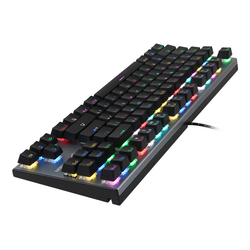 Wholesales Shenzhen Meetion RGB OUTEMU Blue Switch 87 Keys Arabic laser Mechanical Gaming Keyboard