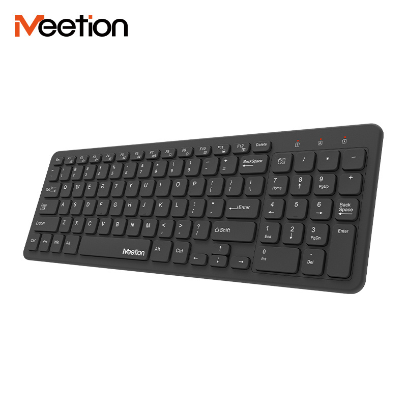 Meetion WK410 CC CE Ultra thin Office Slim Usb 2.4G Wireless Keyboard For Laptop Pc