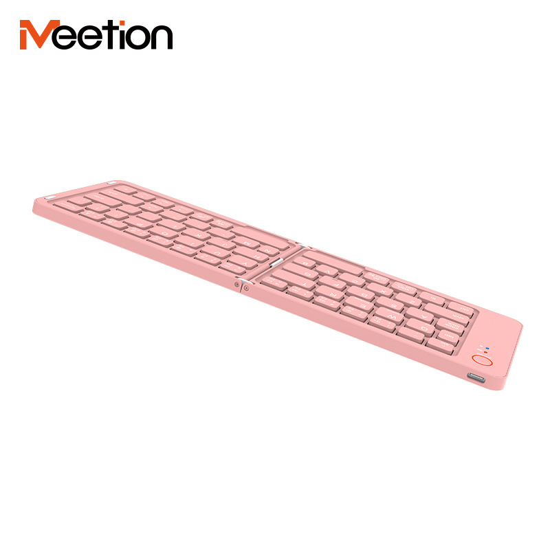 Meetion BTK001 usb folding keyboards Mini slim wireless portable for tablet mobile phone smart tv folding keyboard