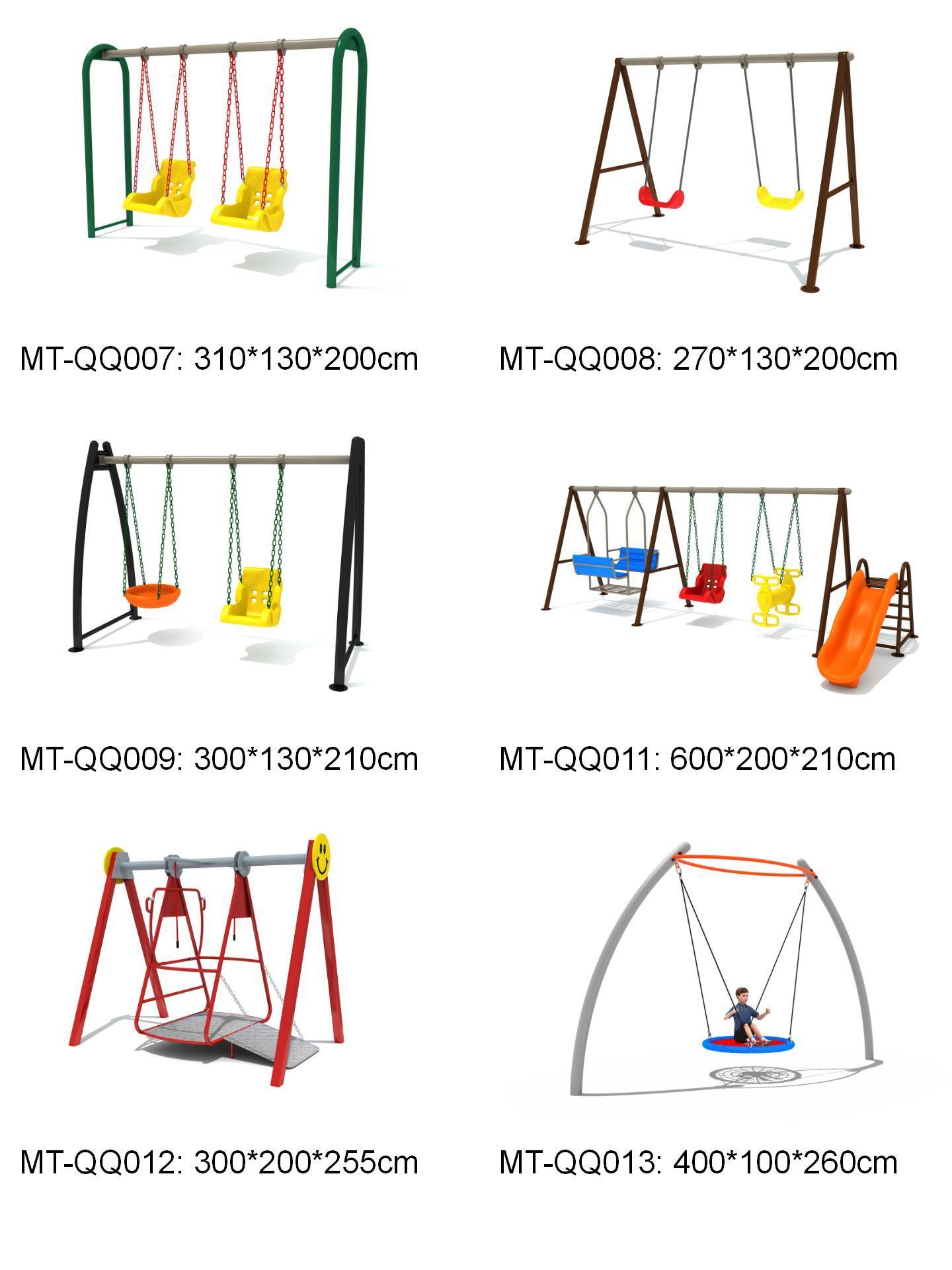 Hot Sale Outdoor Plastic Swing Set for Children Park Swing