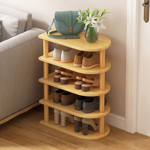 Vertical Shoe Rack,8 Tier Narrow Bamboo Corner Shoe Storage Organizer Fit for Size 10 Shoes,Small Tall Shoe Rack for Front Door