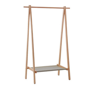 Heavy Duty shelves for clothing Solid Wood shoes and clothes rack Freestanding clothing store shelves