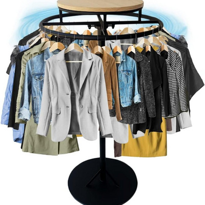 Round Clothing Rack Retail Spiral clothes racks for stores