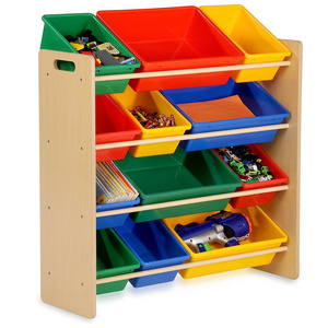 Wood Kids Toy Organizer and Storage Bins, Natural