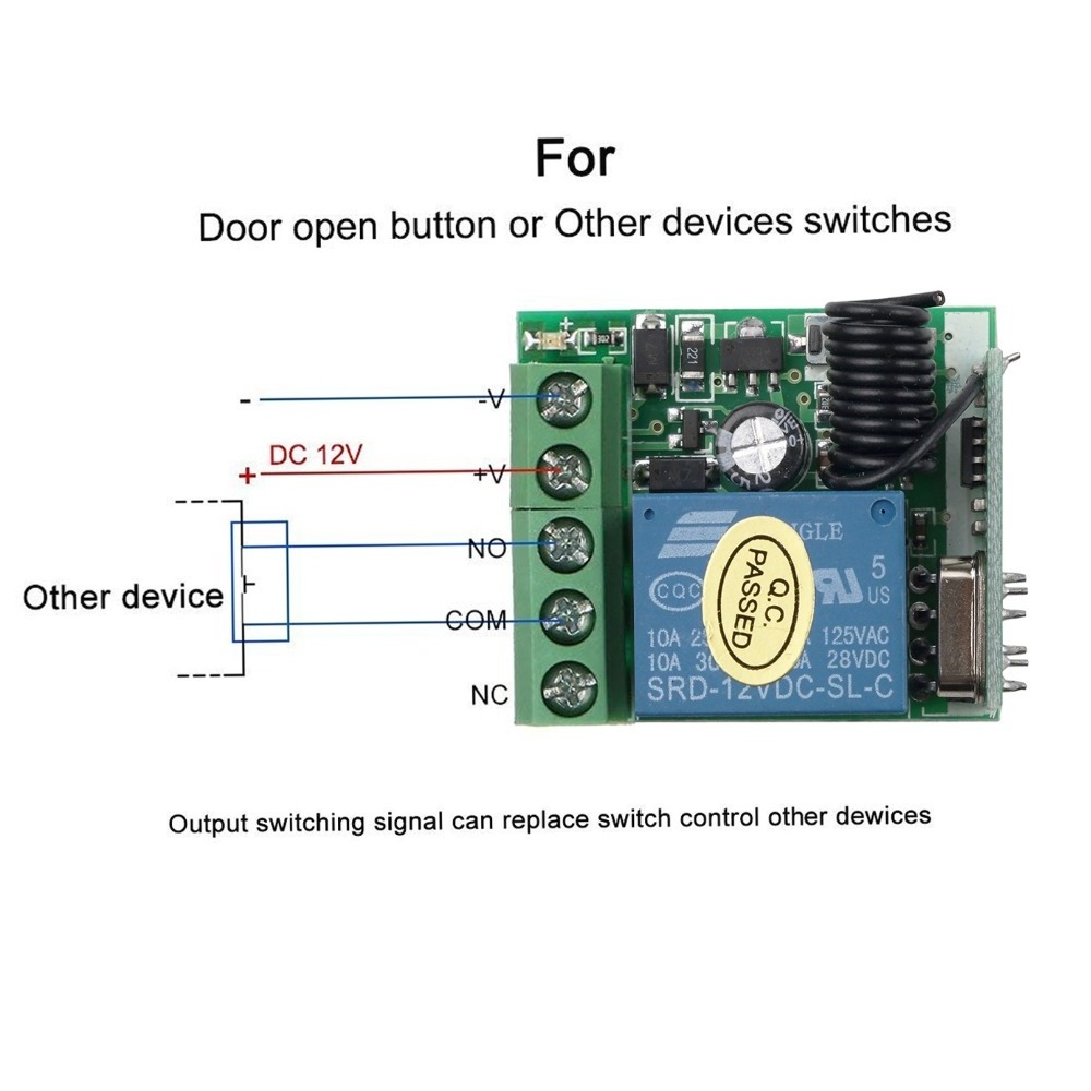 315mhz 433MHZ Receiver Module 433 Mhz Wireless Remote Control Switch DC 12V 1CH relay For learning code Transmitter Remote