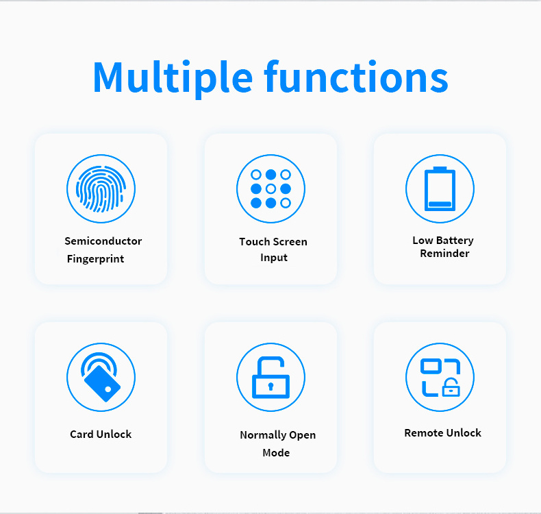 Tuya Wifi Electronic Smart Door Lock With Biometric Fingerprint Smart Card Password  Key Unlock  USB Emergency Charge